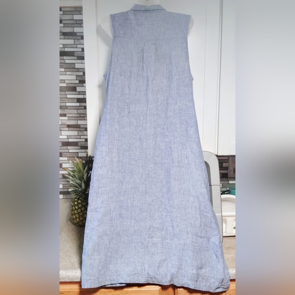 Tommy Bahama Women's Two Palms 100% Linen Midi Shirt Dress Size L - Picture 2 of 6